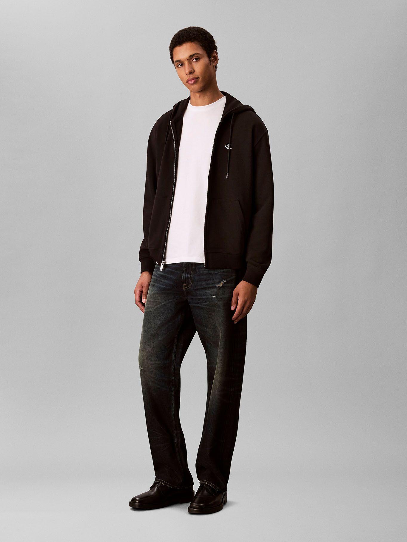 Polerón con Gorro y Cierre Negro Calvin Klein-1