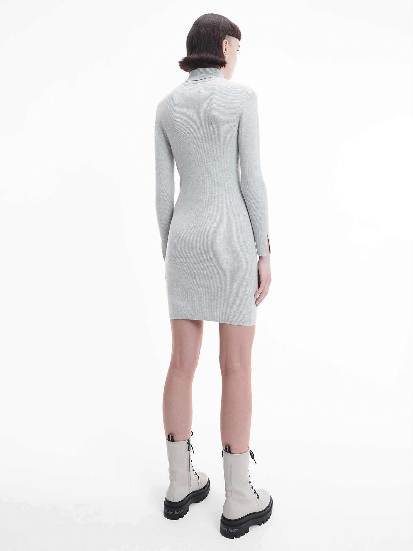 Vestido Roll Neck  Gris Calvin Klein-2