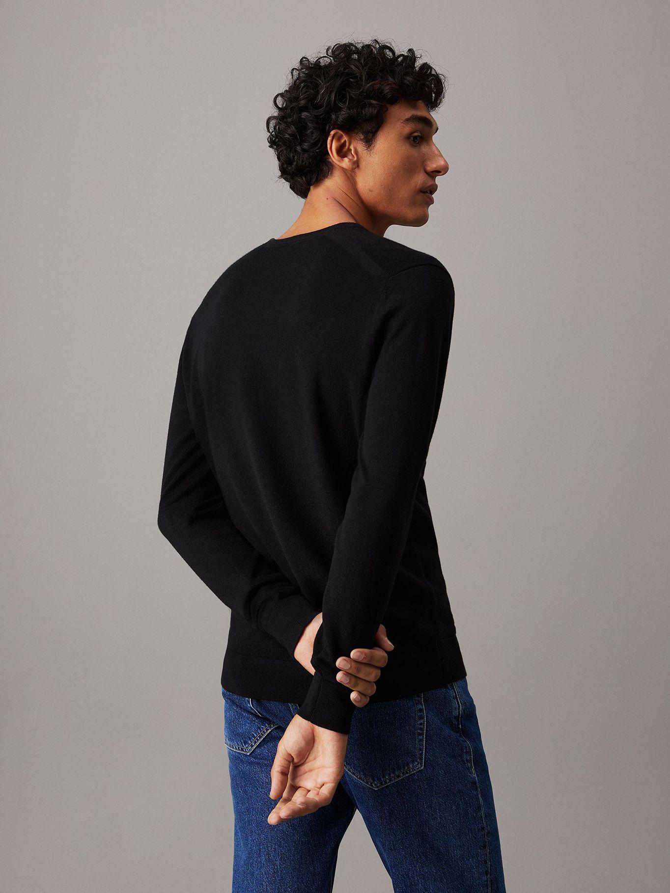 Sweater Superior Wool Vneck Sweater Negro Calvin Klein-2