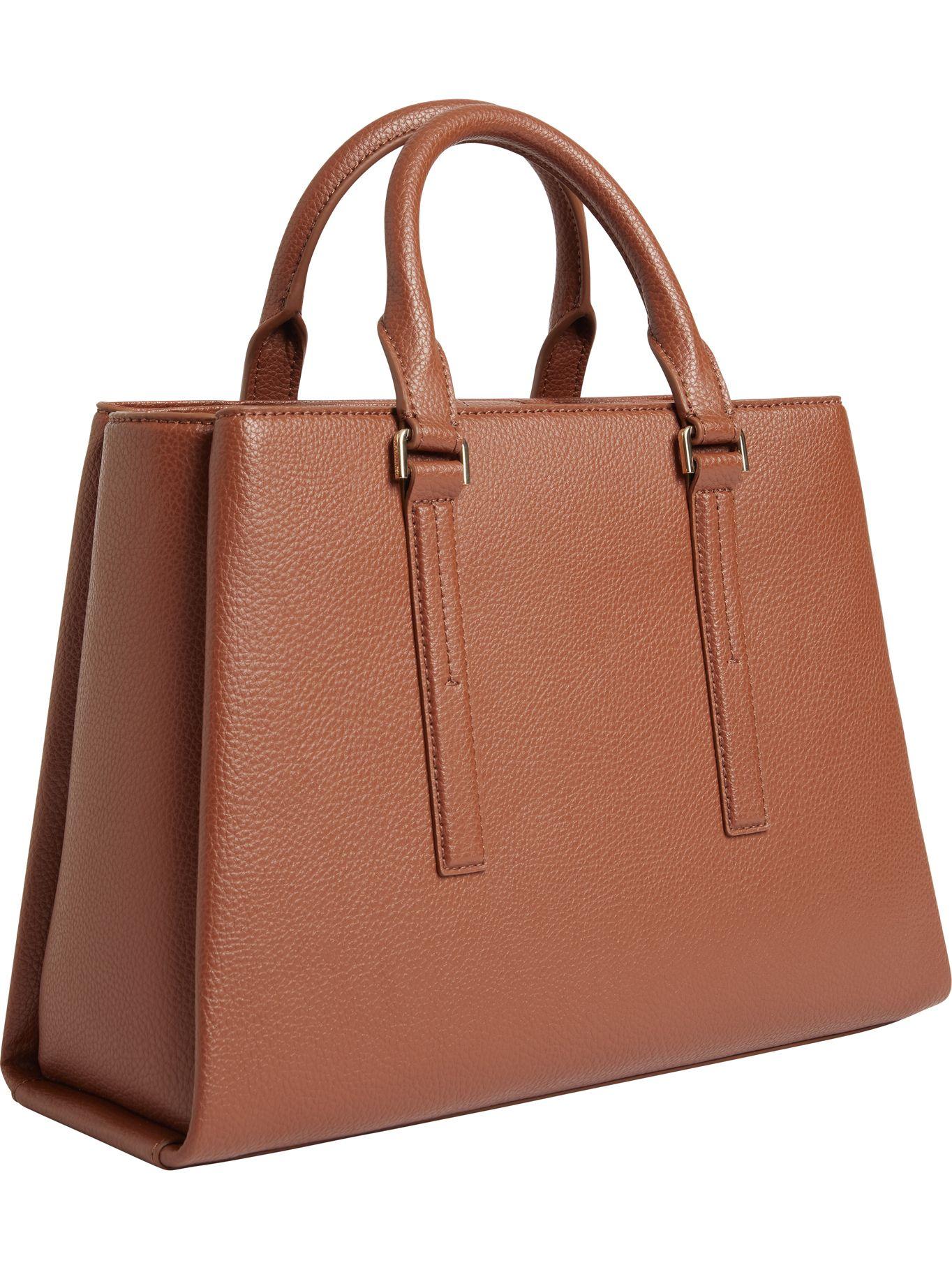 Bolso con asas y bandolera Café Calvin Klein-1