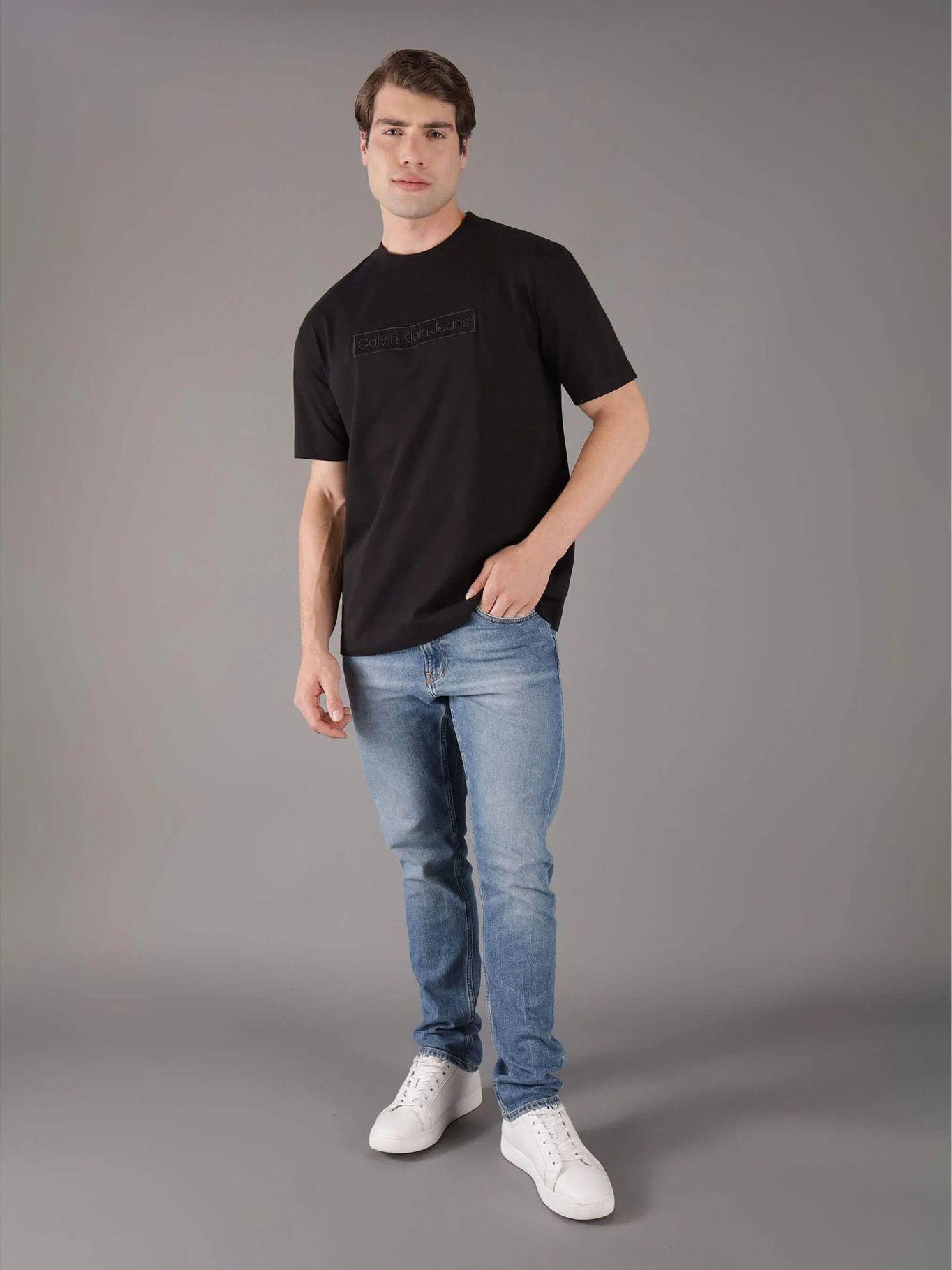 Polera Embroidered Box Negro Calvin Klein-1