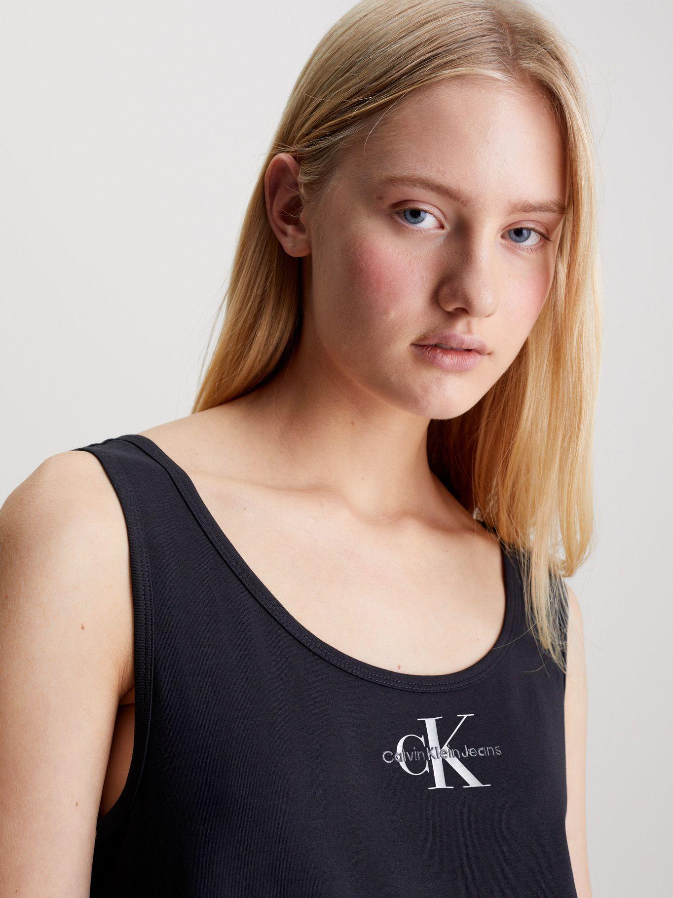 Vestido con Monologo Loose Negro Calvin Klein-2