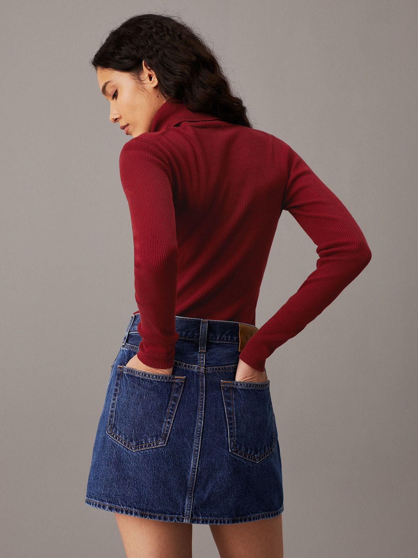 Sweater Woven Label Rojo Calvin Klein-2
