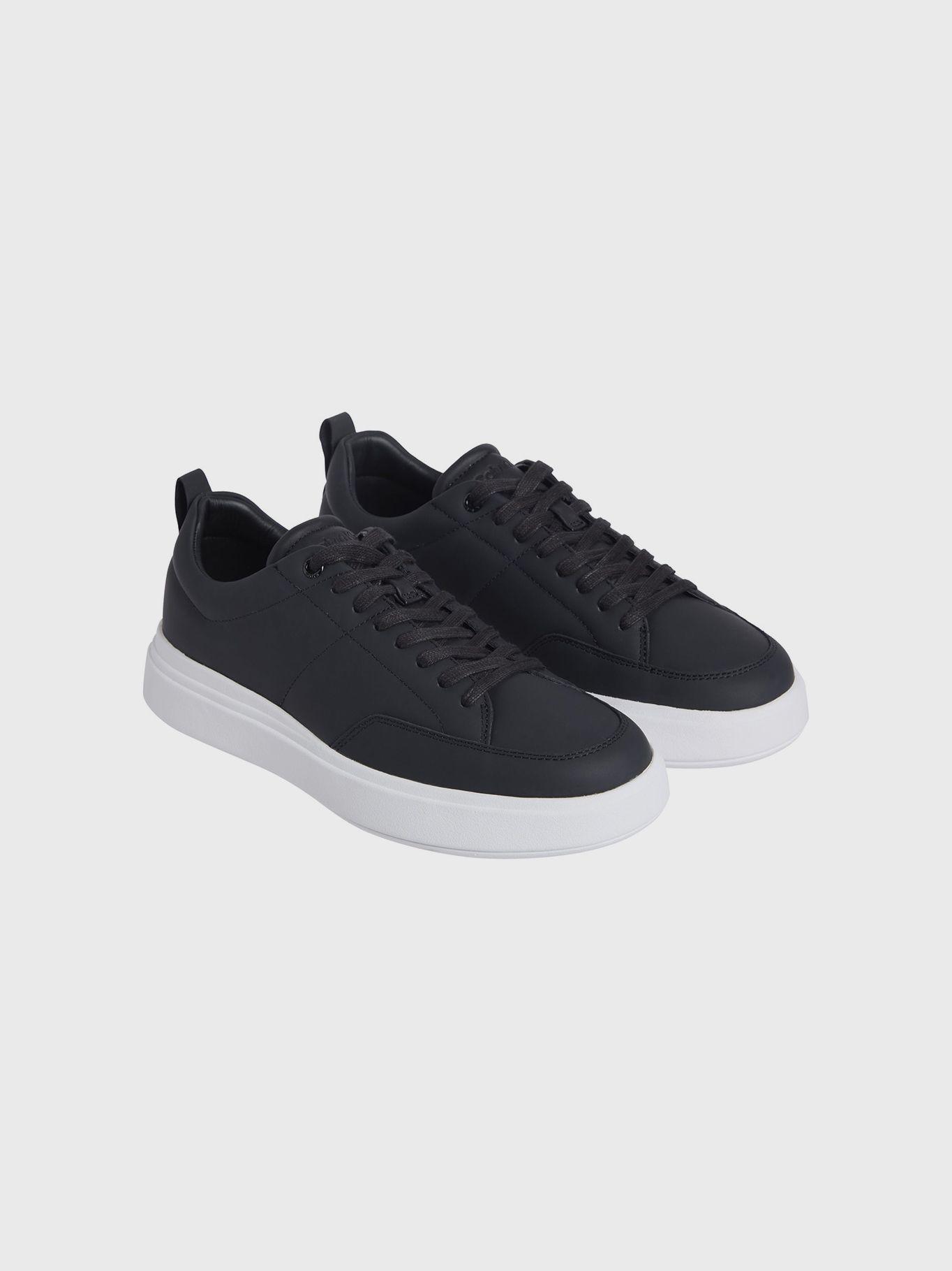 Zapatillas de Cuero Low Top Lace Up Negro Calvin Klein-0