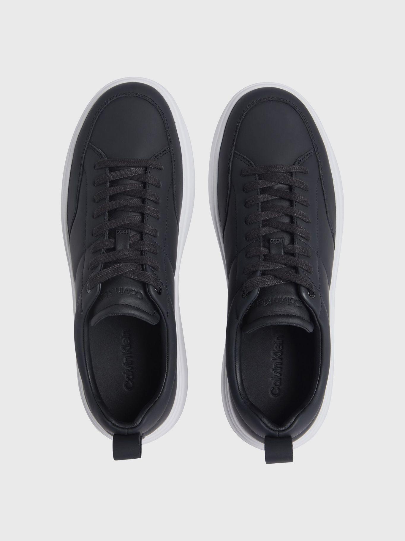 Zapatillas de Cuero Low Top Lace Up Negro Calvin Klein-2