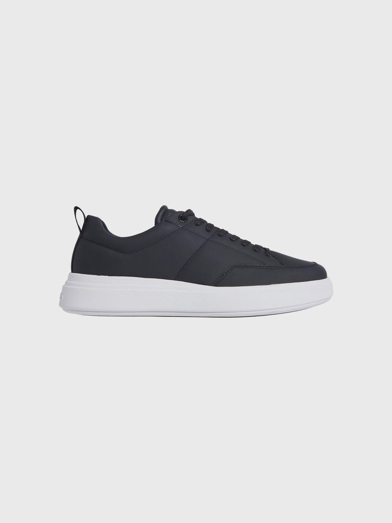 Zapatillas de Cuero Low Top Lace Up Negro Calvin Klein-4