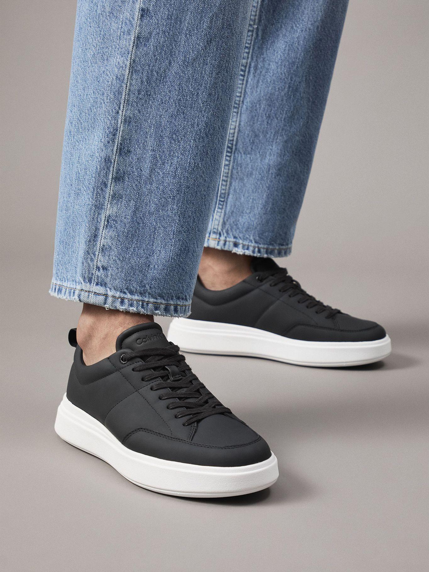 Zapatillas de Cuero Low Top Lace Up Negro Calvin Klein-5