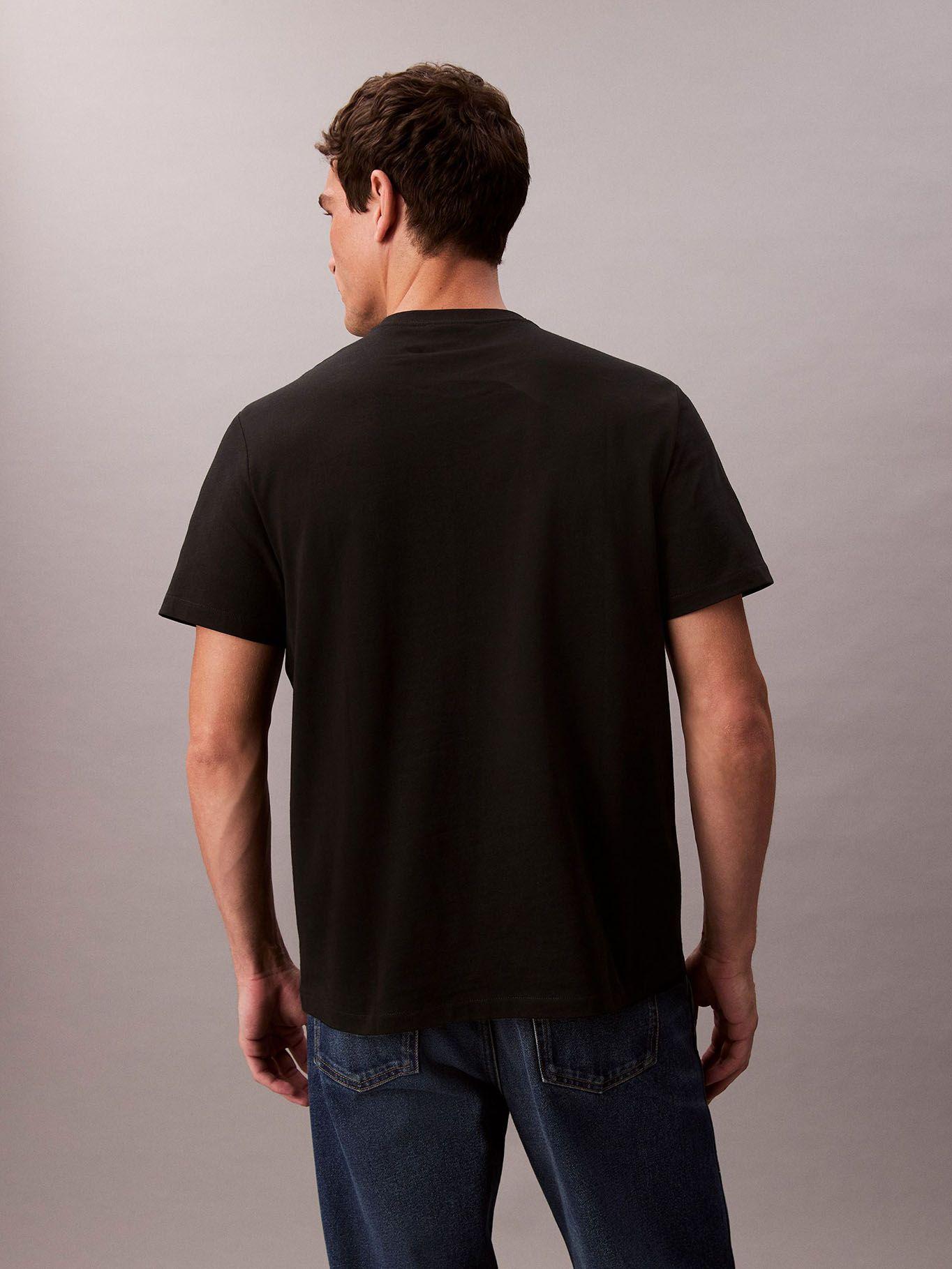 Polera Regular con Monograma Bordado Negro Calvin Klein-2