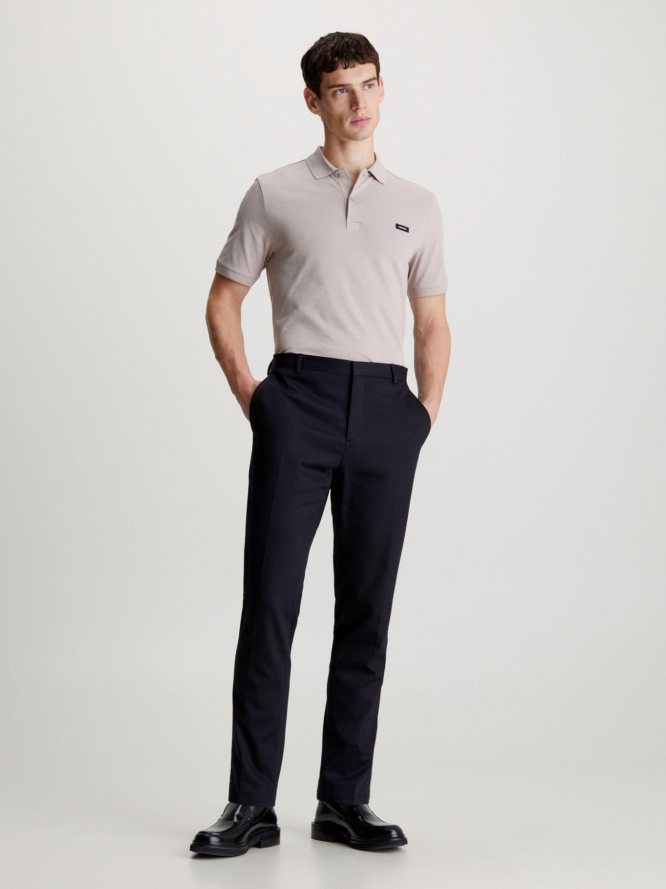 Polo Stretch Slim Gris Calvin Klein-1