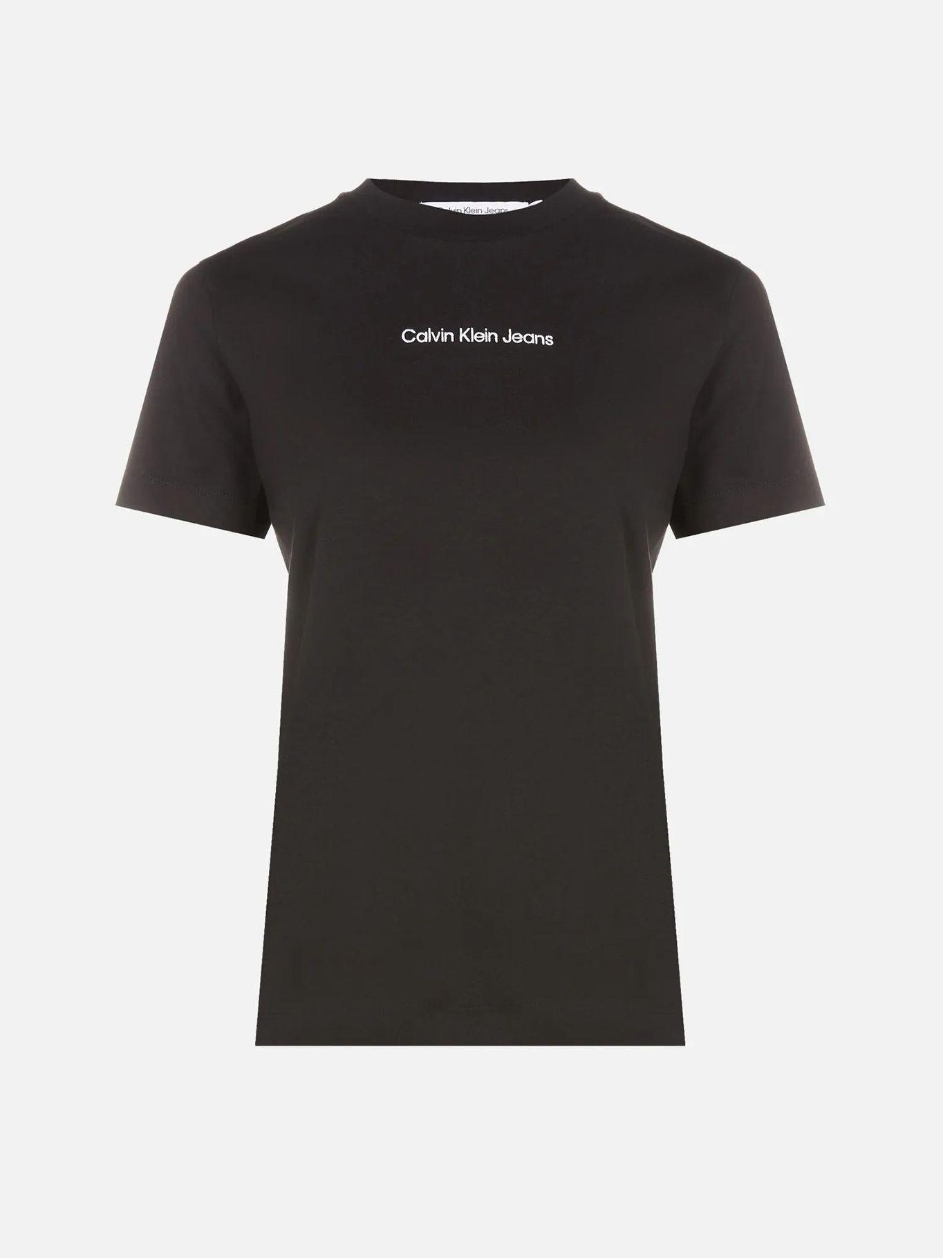 Camiseta con cuello redondo y logo Negro Calvin Klein J20J221065-BEH-4