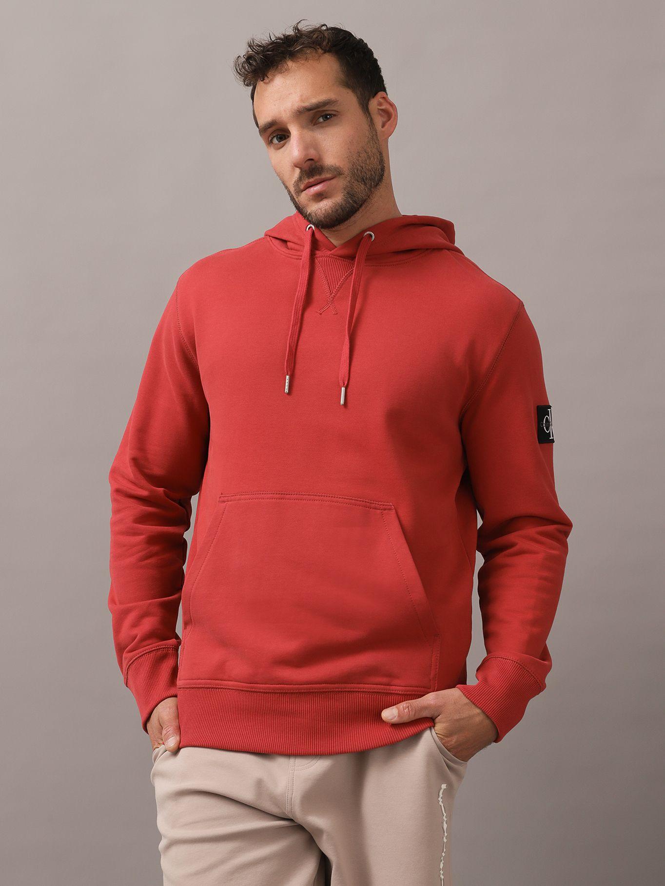 Polerón con Gorro Badge Rojo Calvin Klein-0