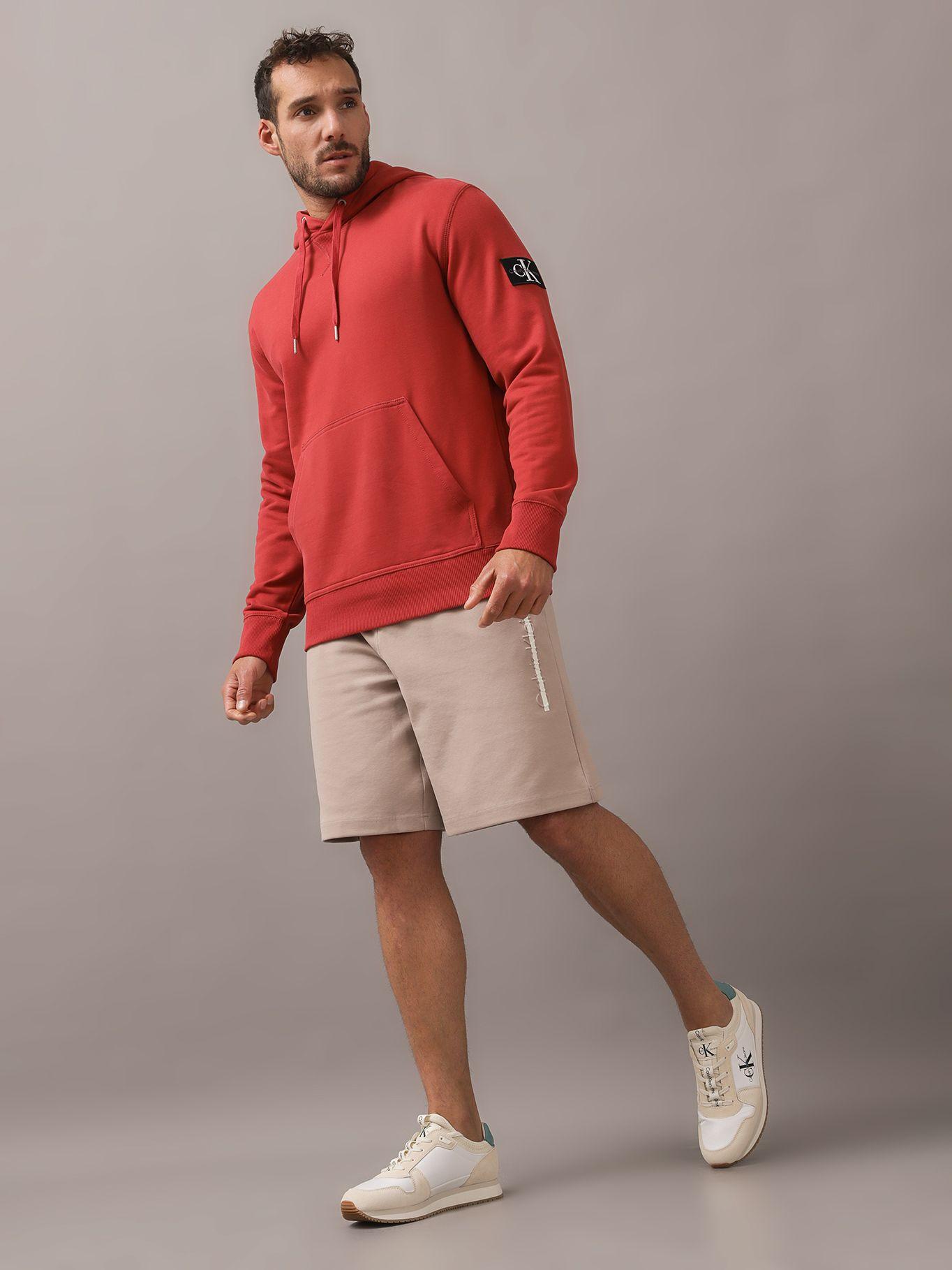 Polerón con Gorro Badge Rojo Calvin Klein-1