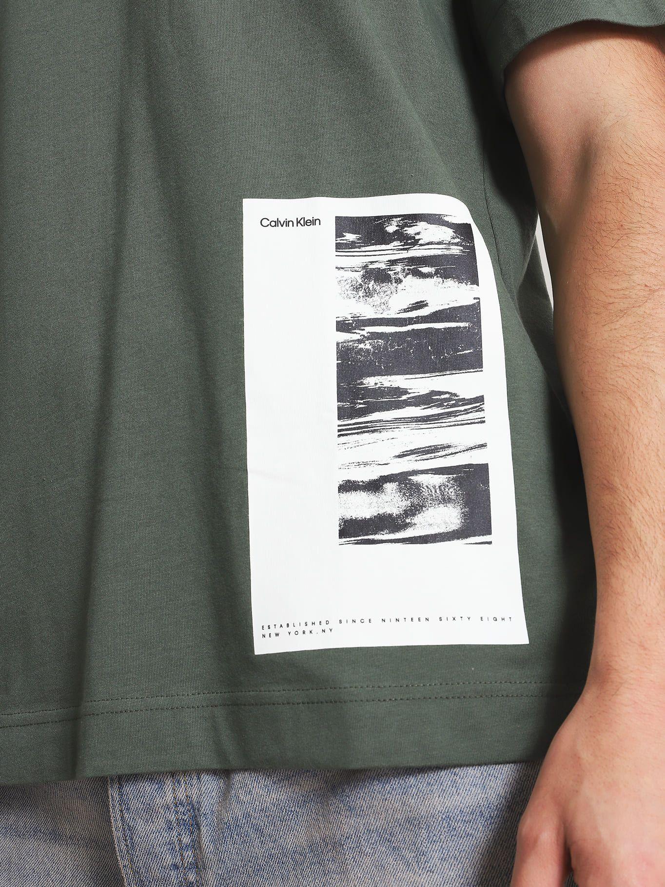 Polera Horizon Print Verde Calvin Klein-3