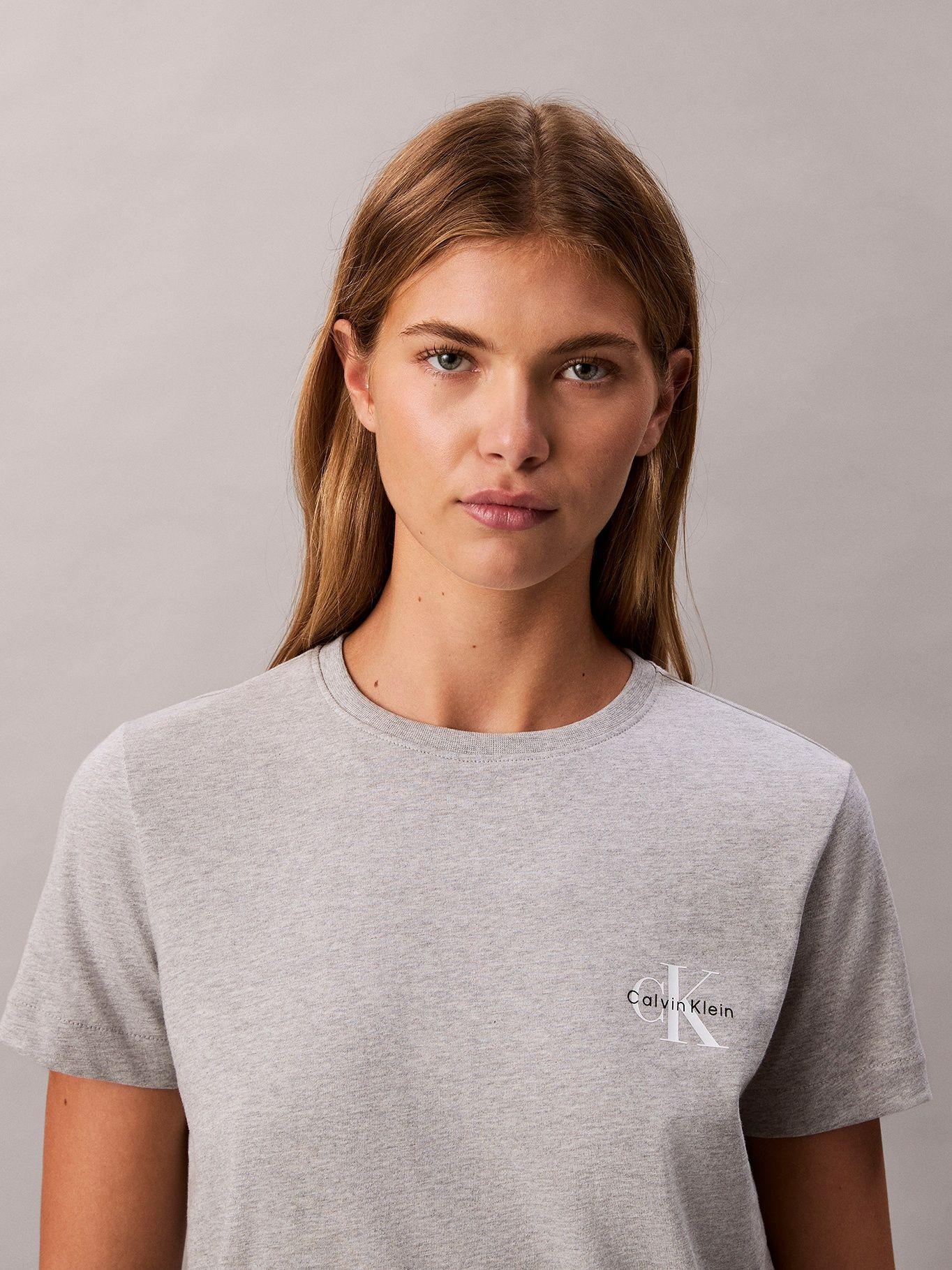 Pack de 2 Poleras con Monograma Gris Calvin Klein-3