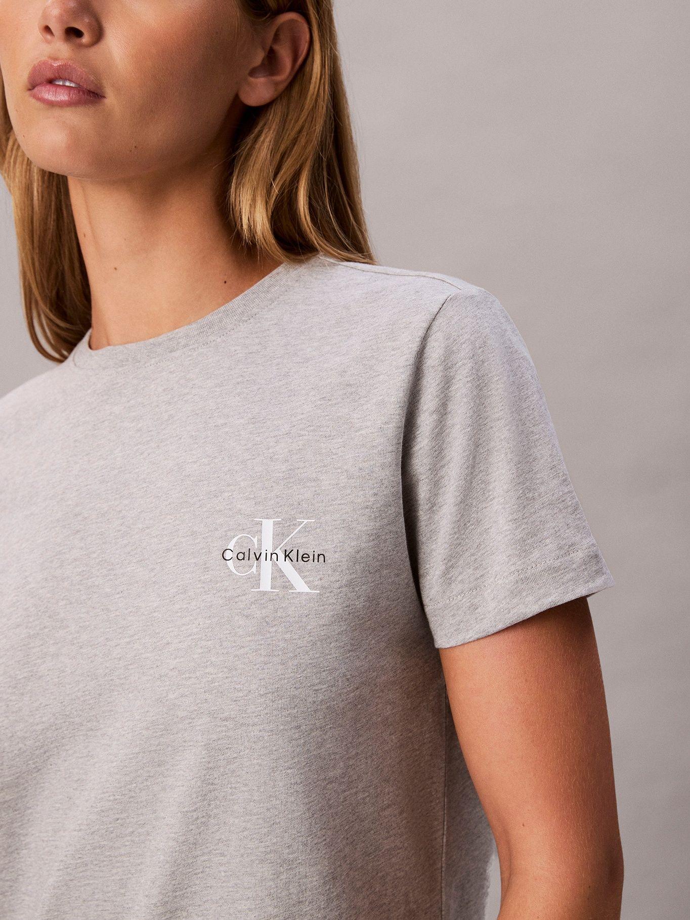 Pack de 2 Poleras con Monograma Gris Calvin Klein-4