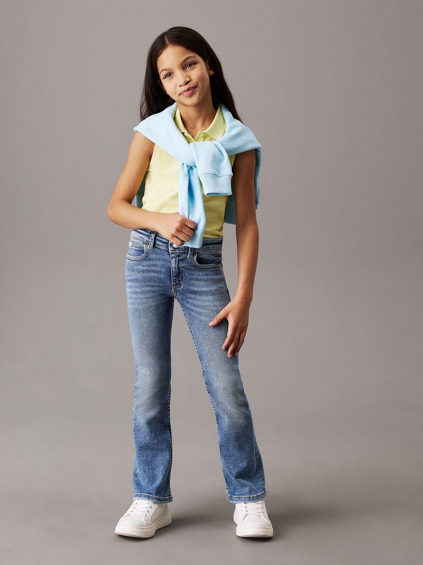 Jeans Ñiña Mid Rise Flared Azul Calvin Klein-0