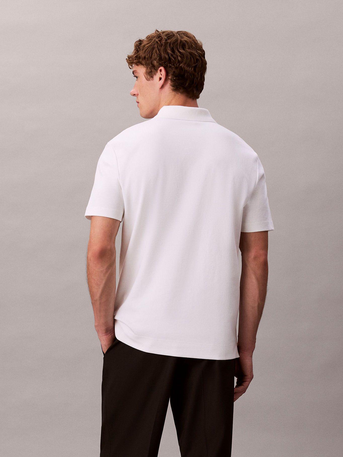 Polo de Algodón Interlock Blanco Calvin Klein-2