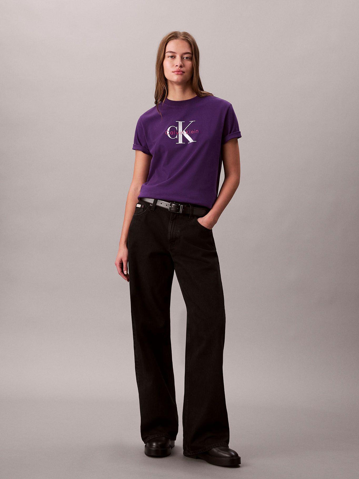 Polera Estampado Clásica Monograma Morado Calvin Klein-1