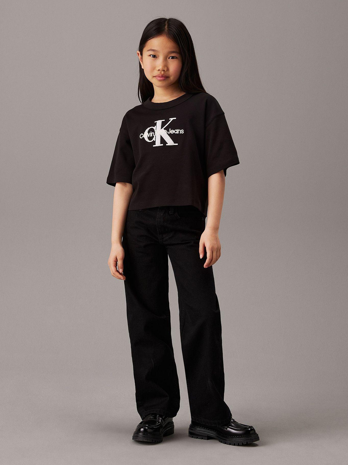 Polera Niña Teddy Monologo Negro Calvin Klein-1