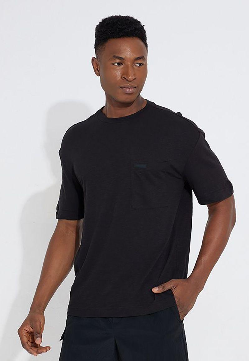 Polera Pocket  Linen Blend Negro Calvin Klein-0