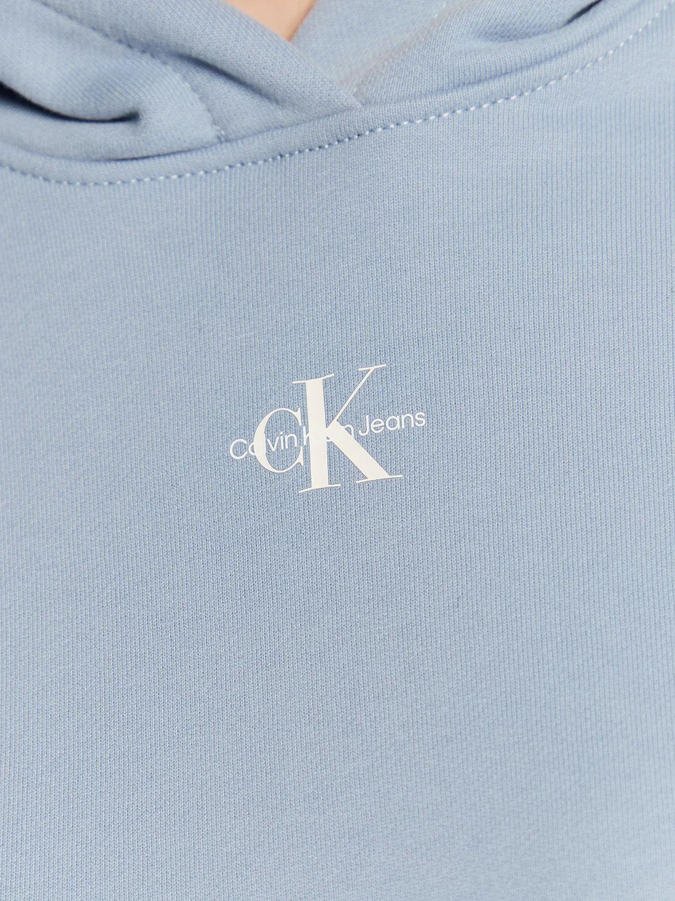 Sudadera con capucha y monograma Celeste Calvin Klein-4