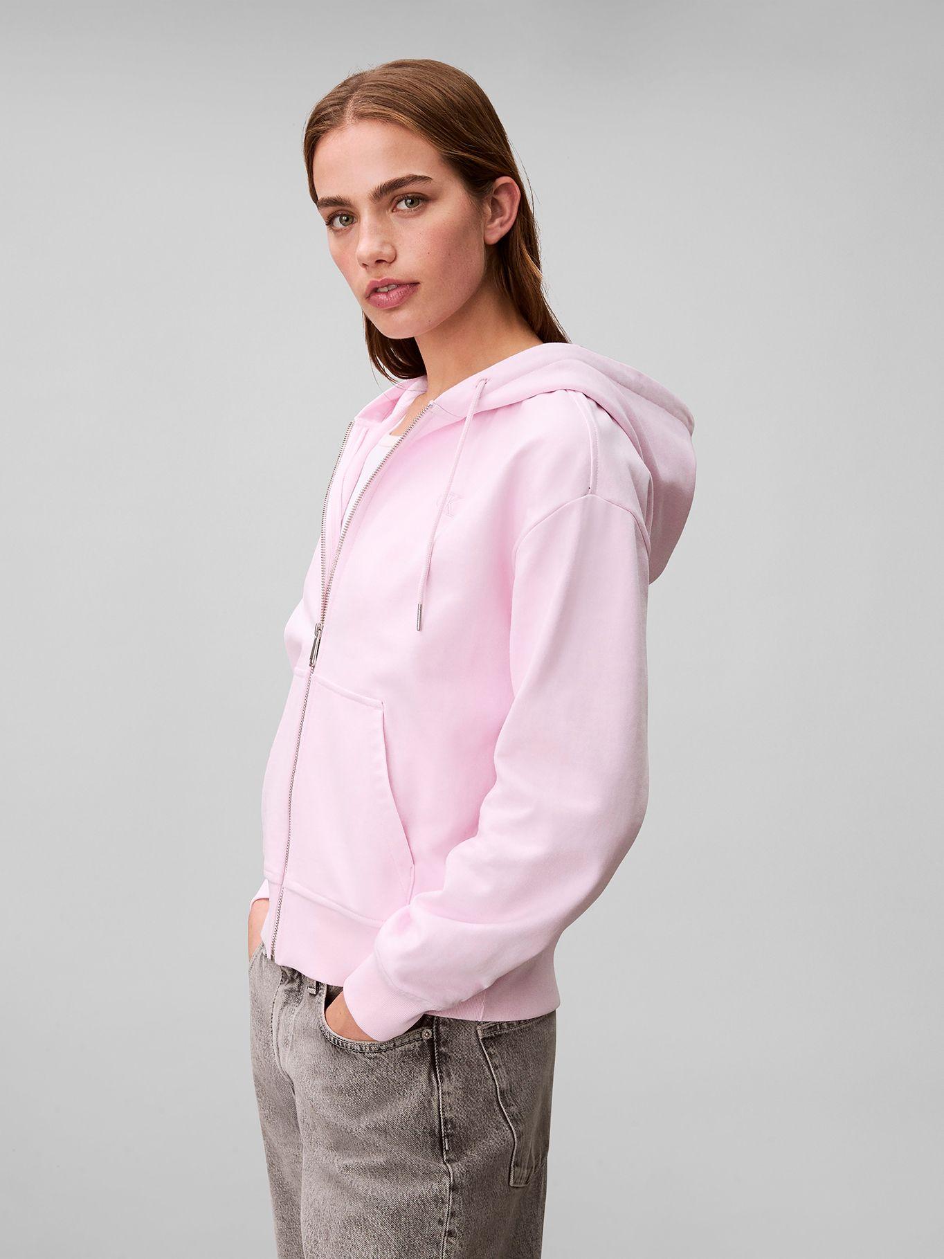 Polerón Gorro y Cierre Archive Logo Rosado Calvin Klein-3