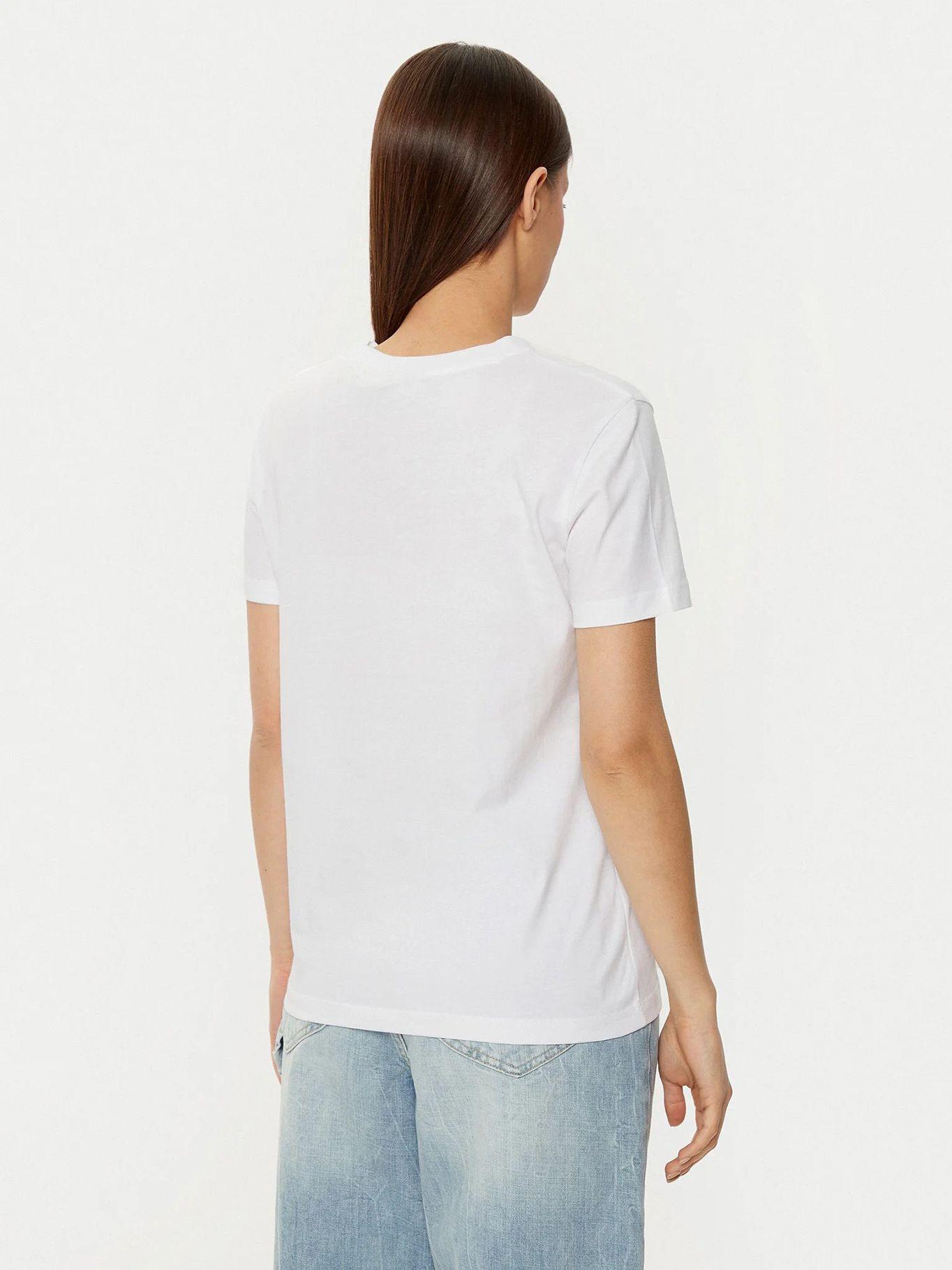 Polera con monograma e insignia Blanco Calvin Klein-2