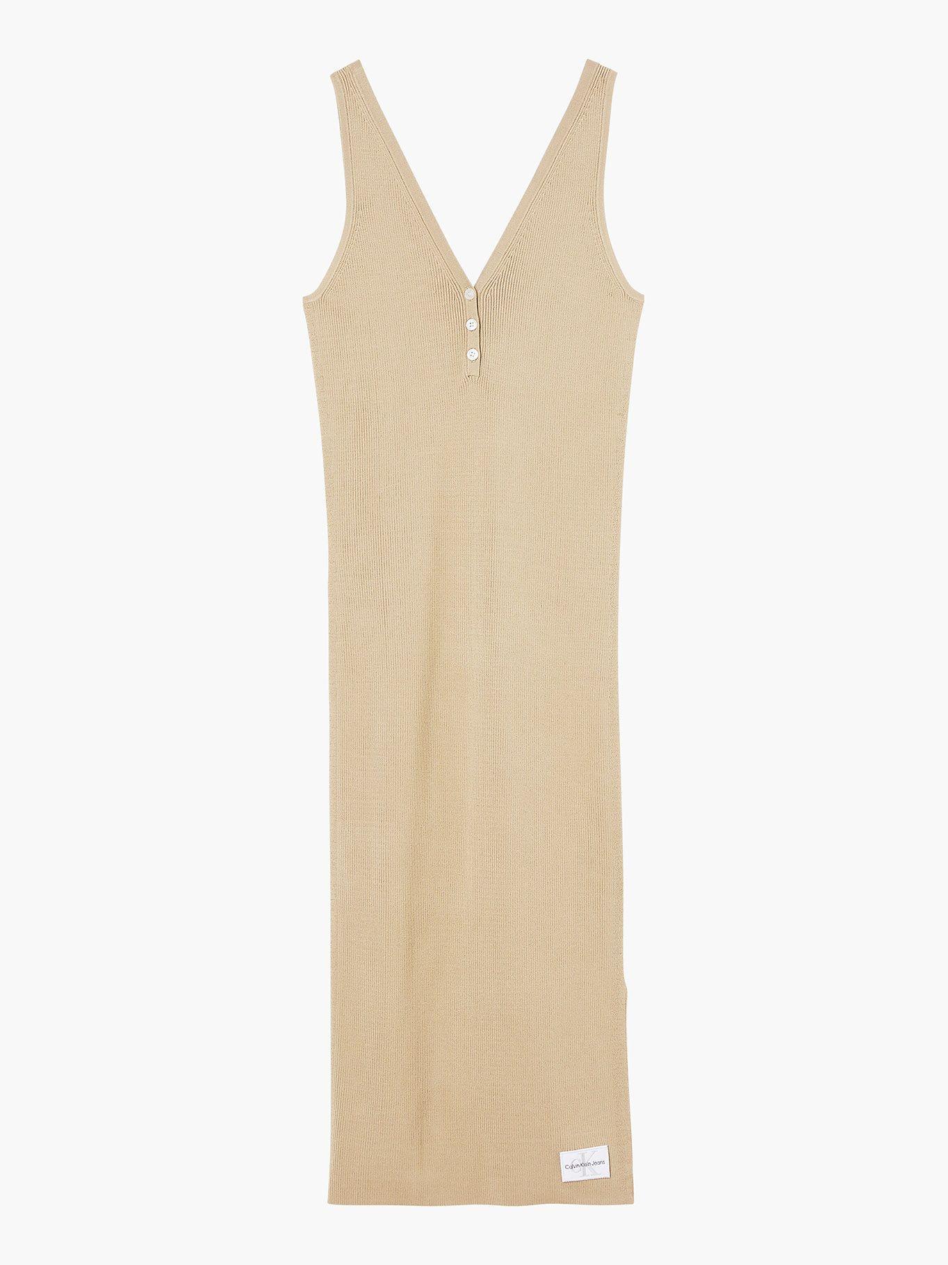 Vestido Badge Beige Calvin Klein-4
