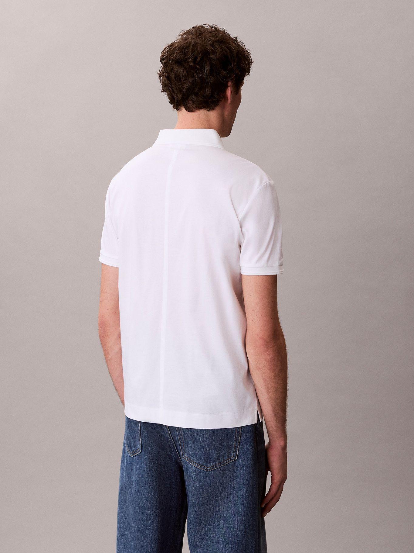 Polo Interlock Mercerizado Blanco Calvin Klein-2