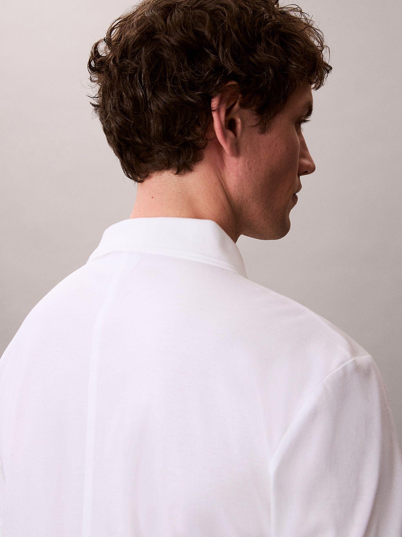 Polo Interlock Mercerizado Blanco Calvin Klein-5