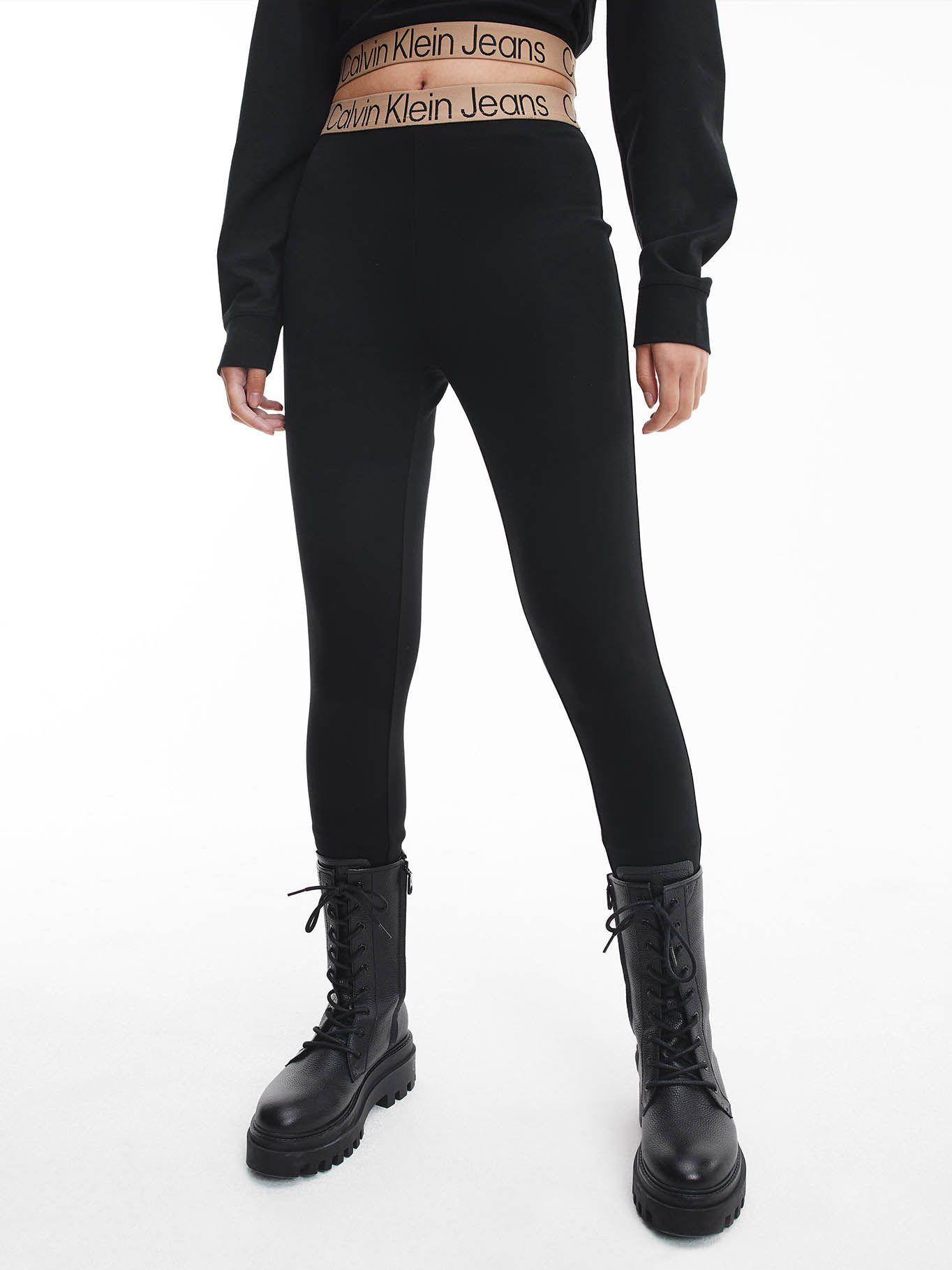 Leggings de punto milano Negro Calvin Klein-0