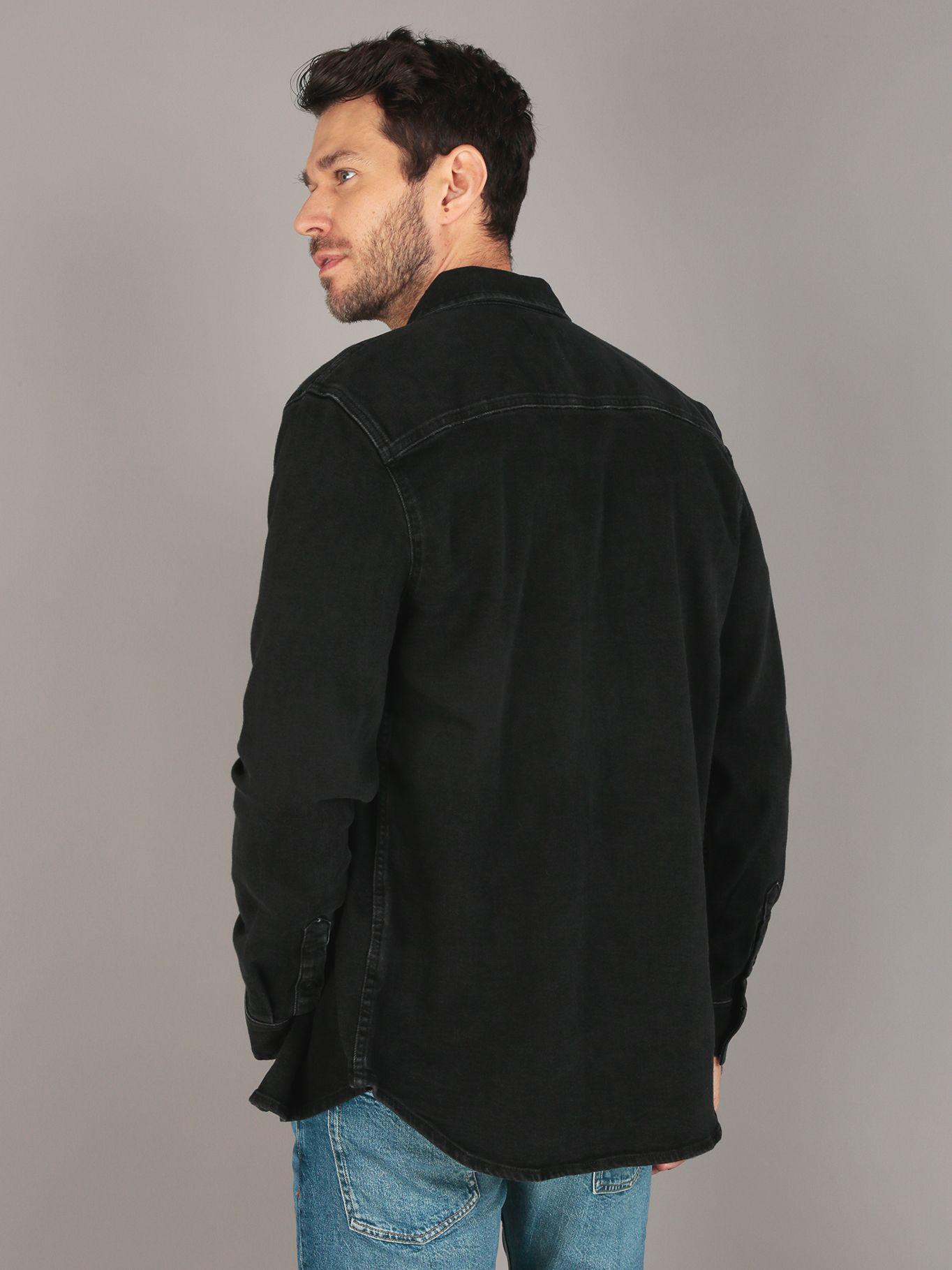 Camisa Slim Denim Negro Calvin Klein-2