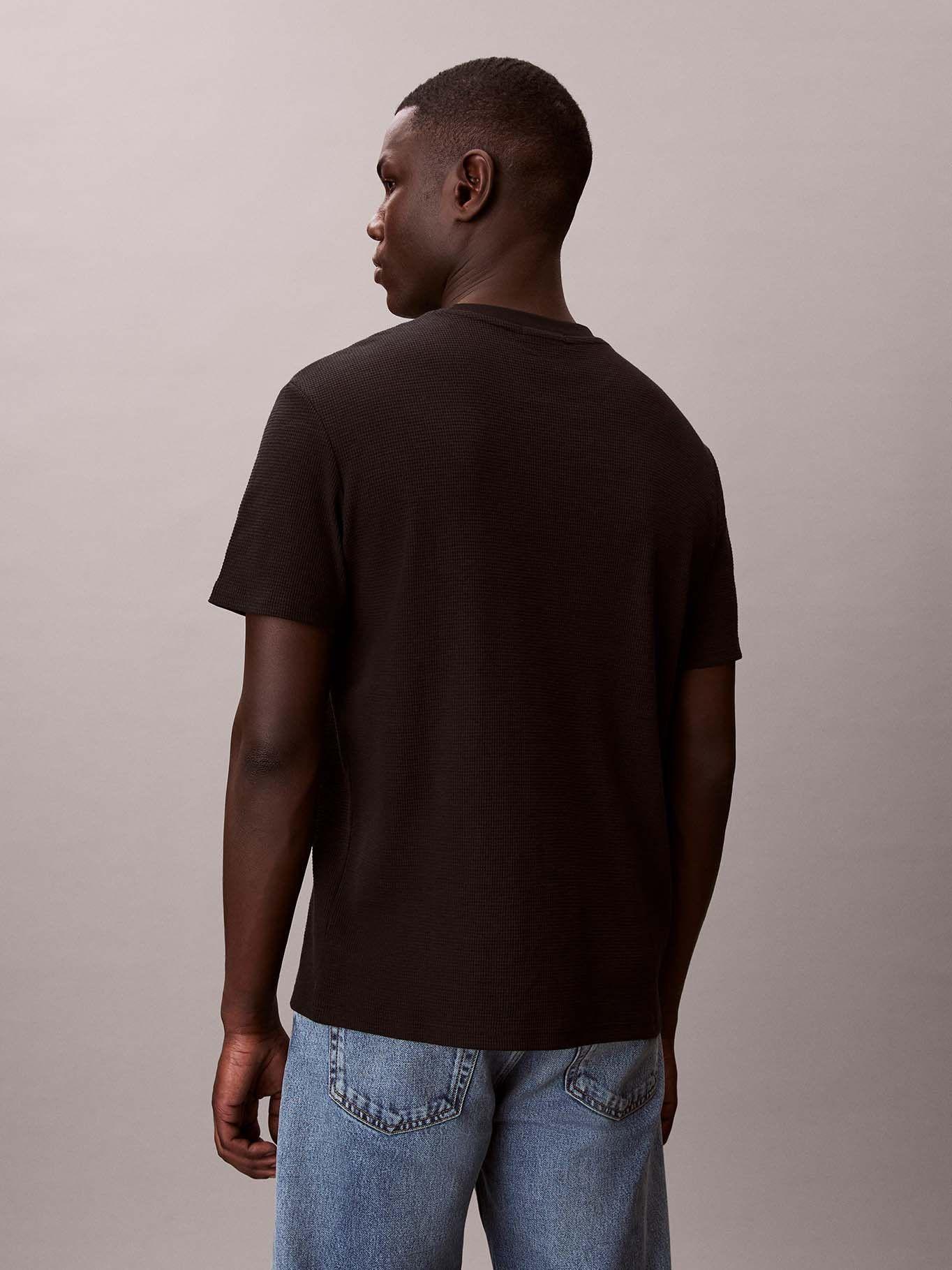 Polera Tejido Waffle Etiqueta Logo Negro Calvin Klein-2
