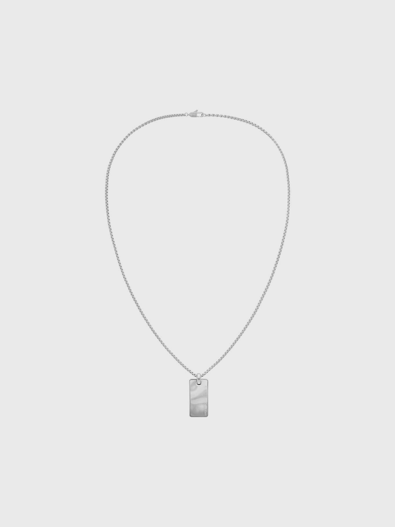 Cadena Organic Rectangle Plateado Calvin Klein-0