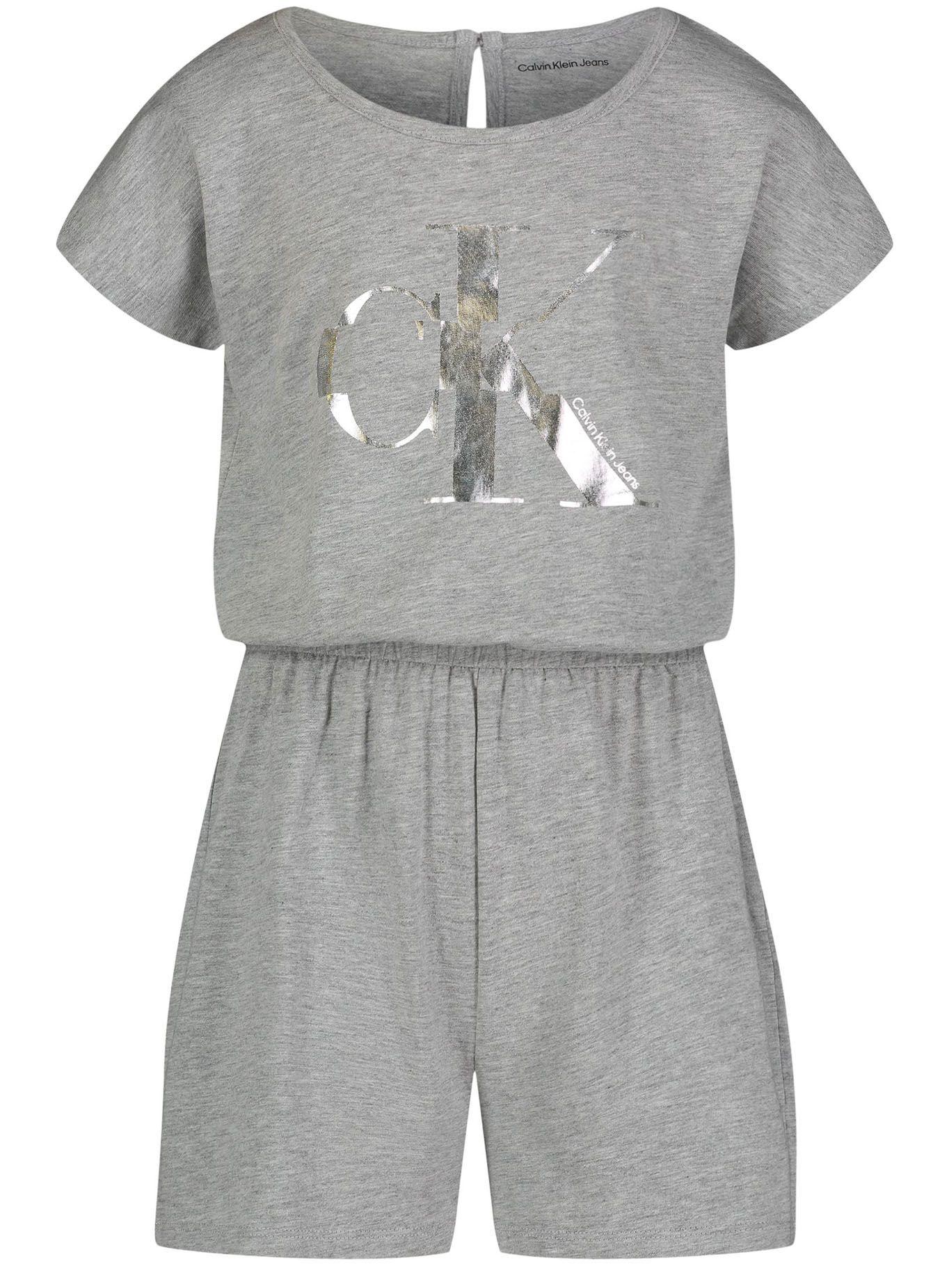 Enterito Logo Romper Gris Calvin Klein-0