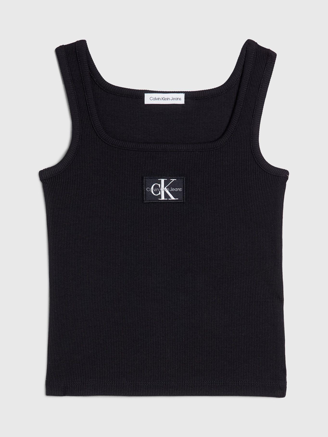 Polera Niña Rib Badge Square Negro Calvin Klein-4