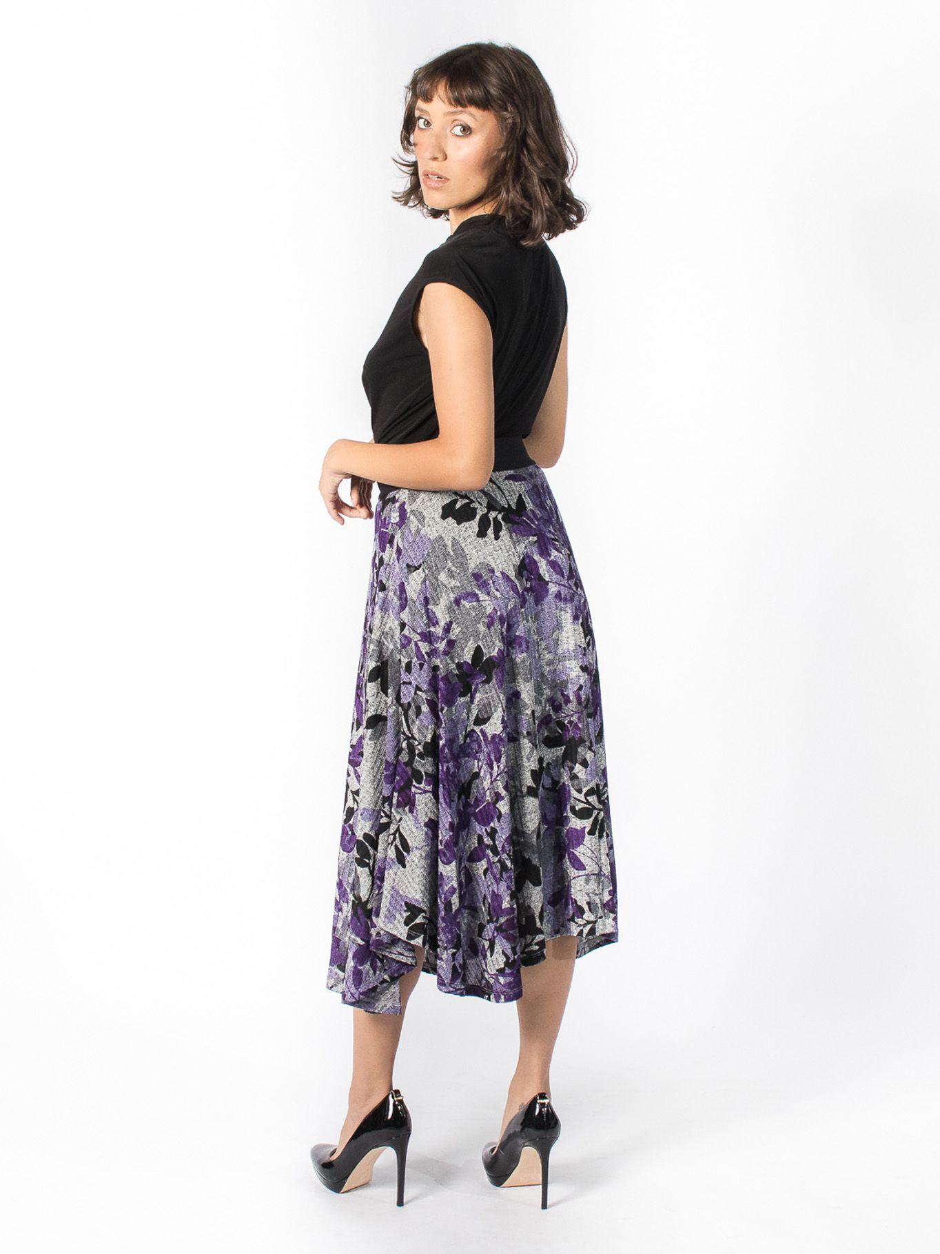 Falda Ribbed Gris Calvin Klein-1