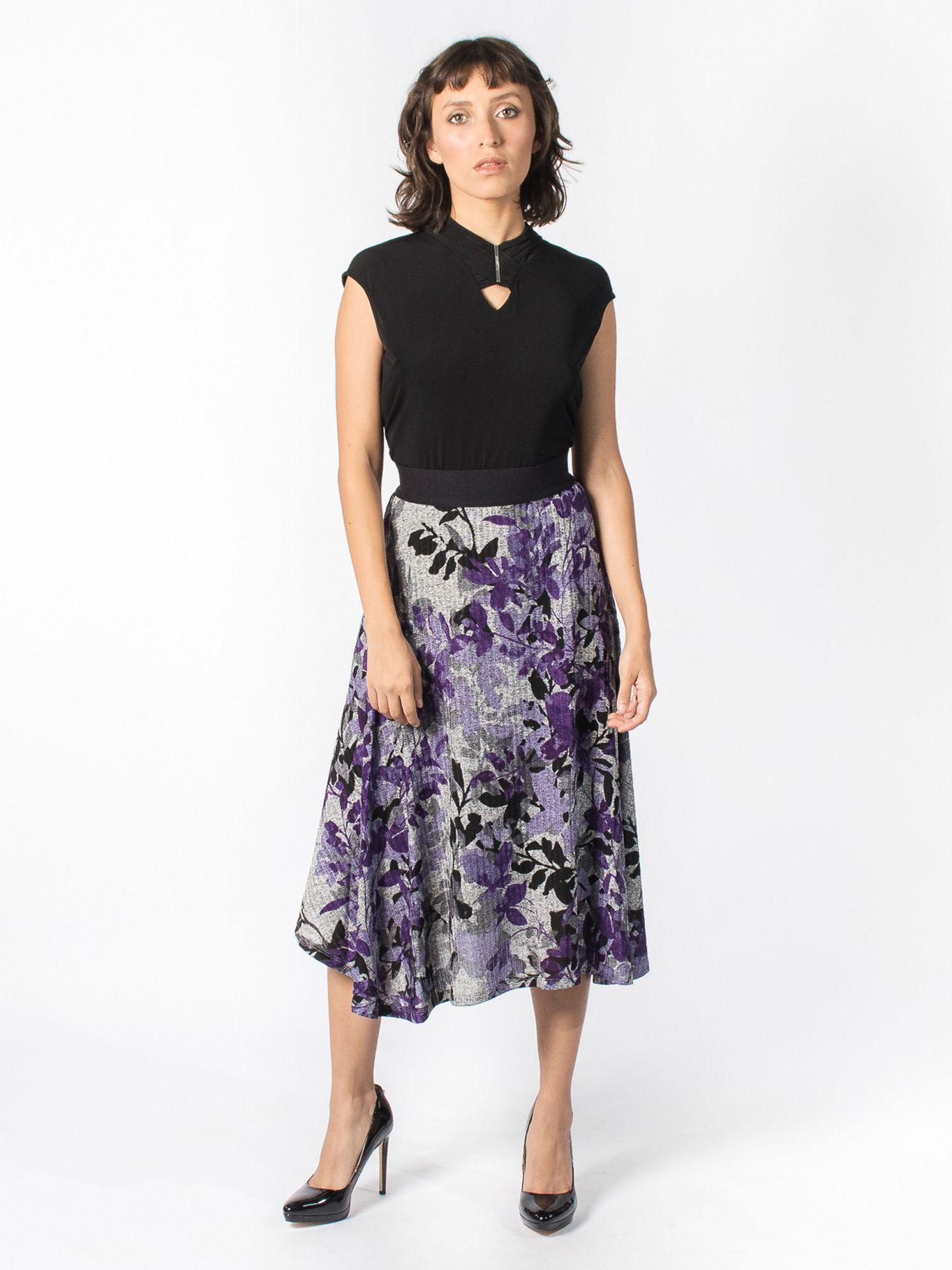 Falda Ribbed Gris Calvin Klein-0