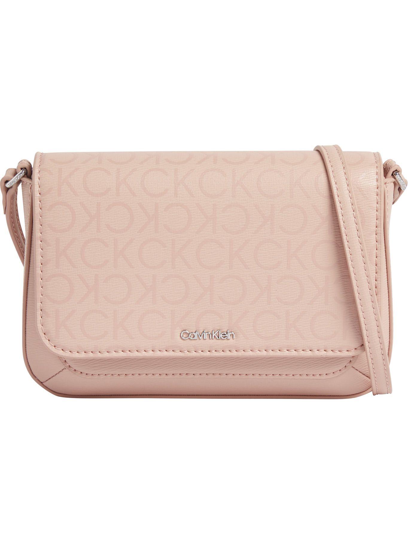 Bandolera con solapa monocromática Rosado Calvin Klein-0