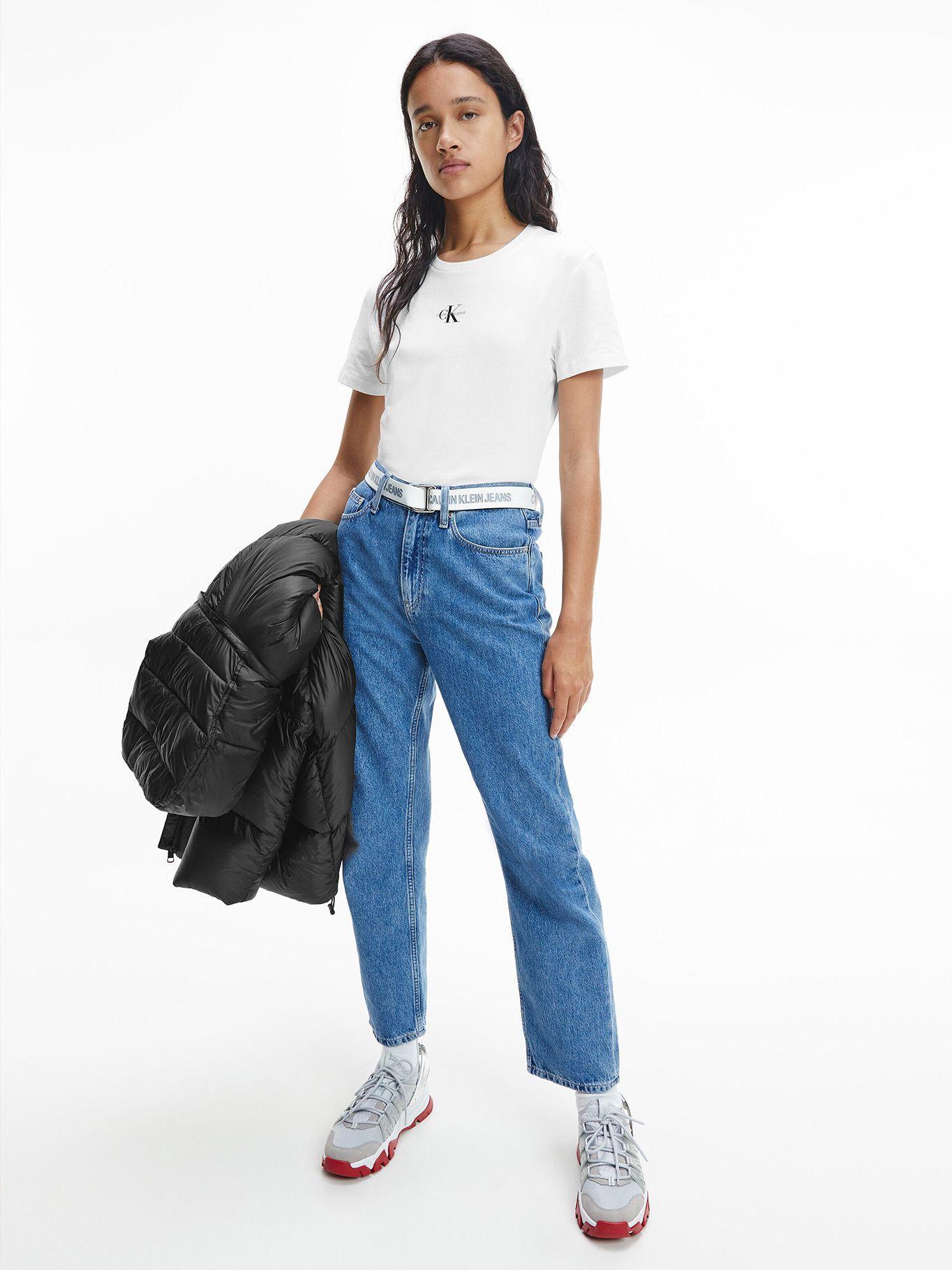 Polera Micro Monogram Blanco Calvin Klein-1