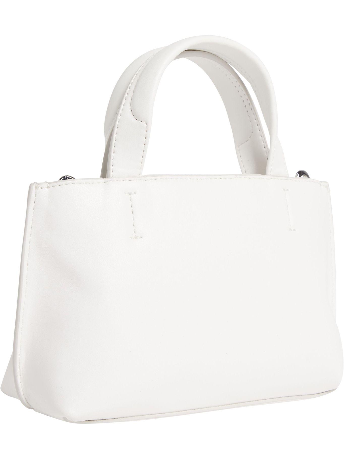 Bolso pequeño con logo en relieve Blanco Calvin Klein-1