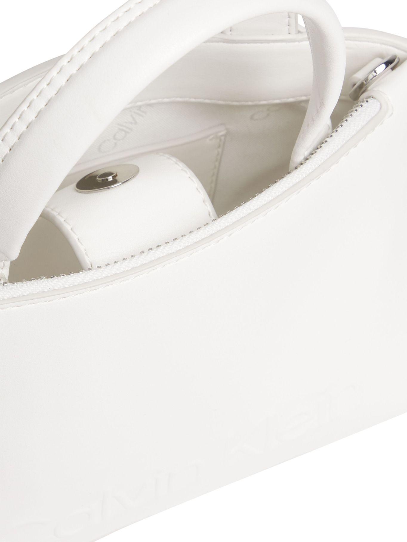 Bolso pequeño con logo en relieve Blanco Calvin Klein-2