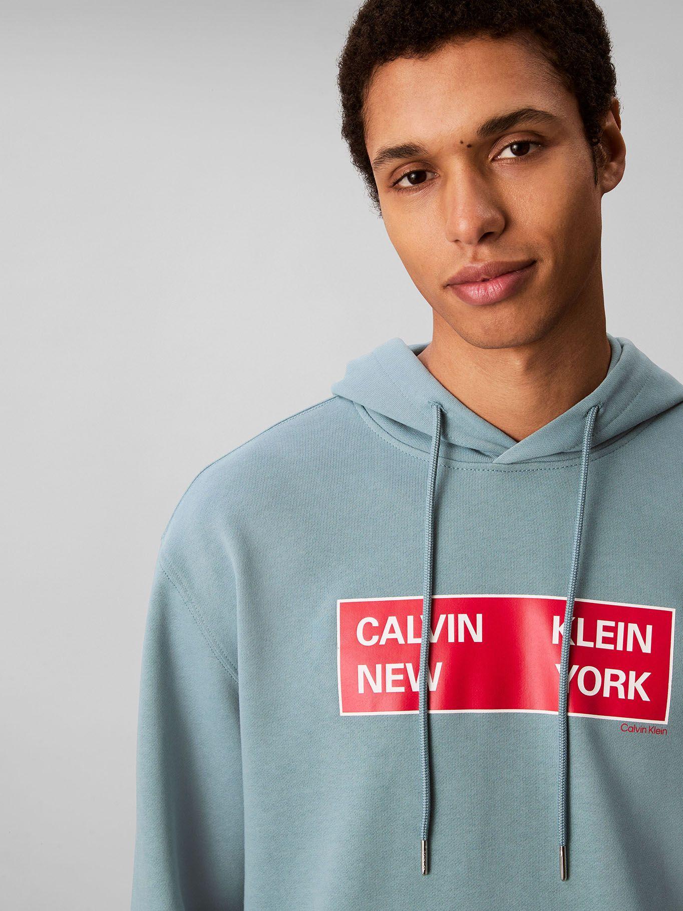 Polerón Terry con Estampado Gráfico Verde Calvin Klein-4