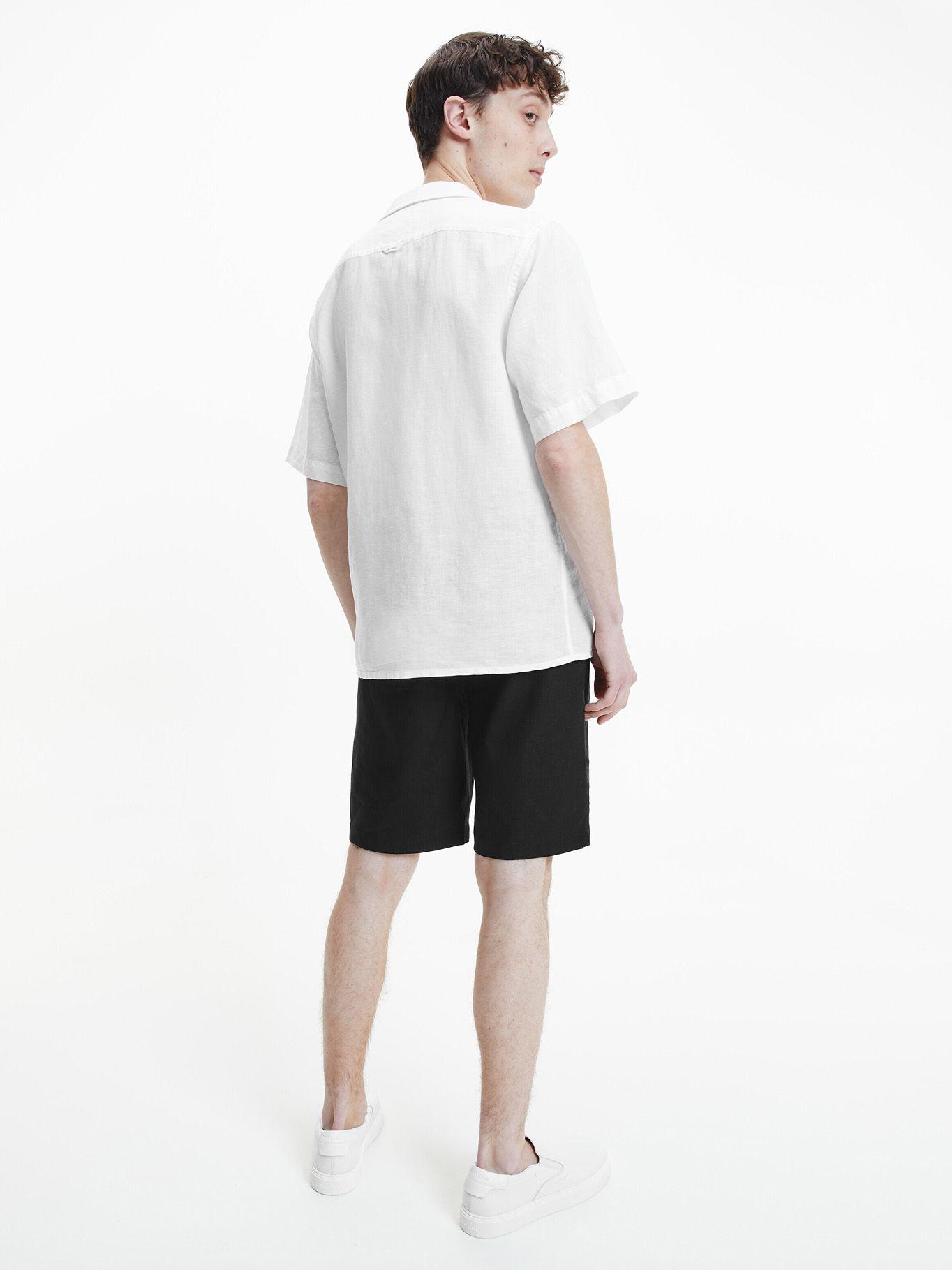 Camisa Linen Cotton Cuban Blanco Calvin Klein-2