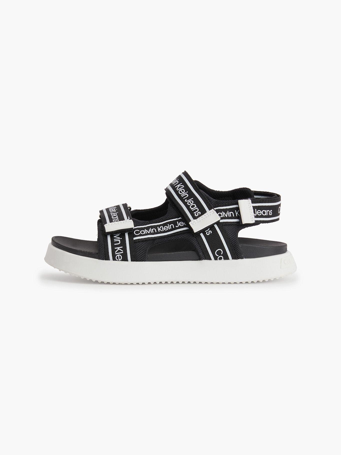 Sandalia Velcro Sandal Black/White Negro Calvin Klein-5