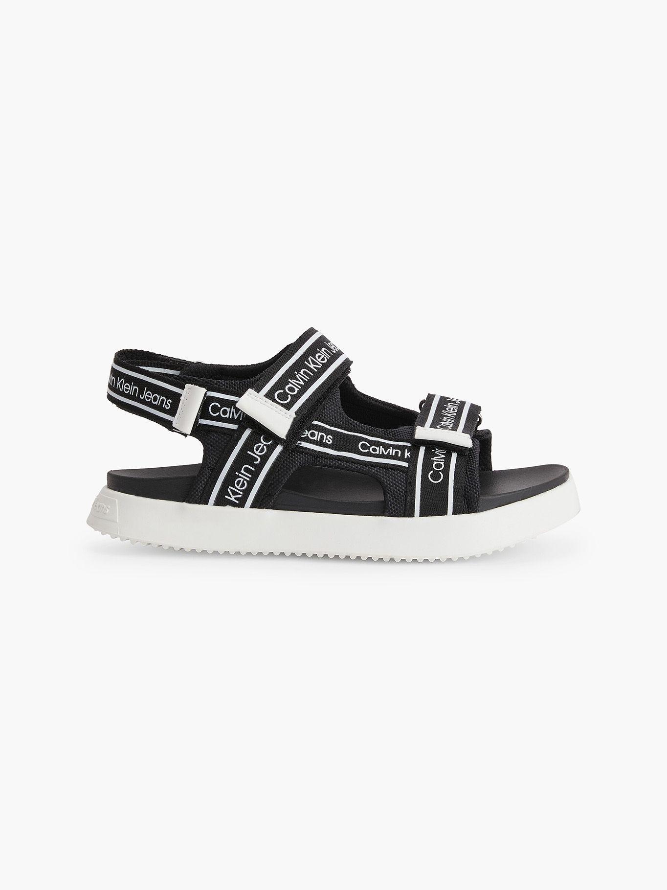 Sandalia Velcro Sandal Black/White Negro Calvin Klein-4