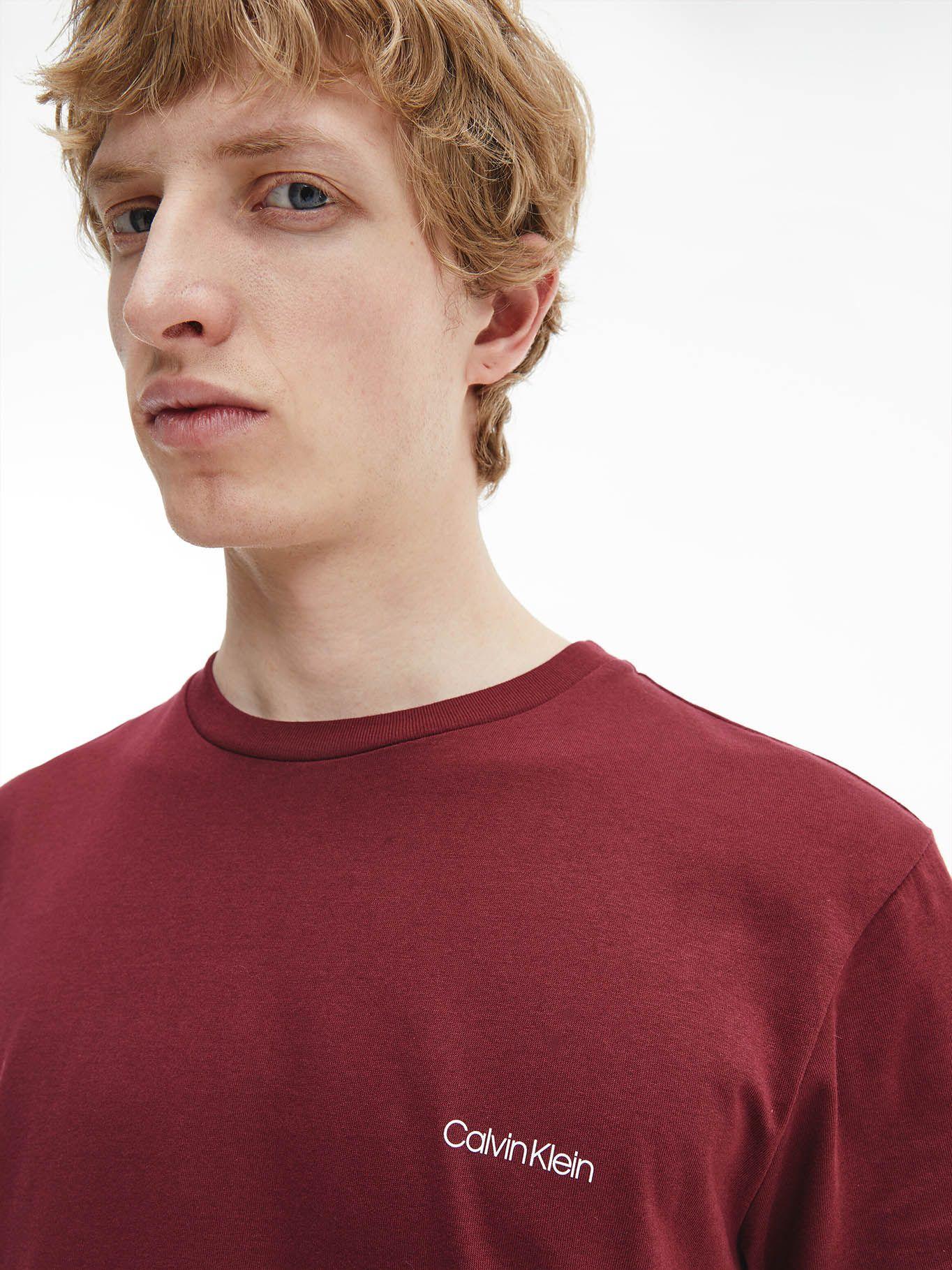 Polera Cotton Chest Logo Burdeo Calvin Klein-3