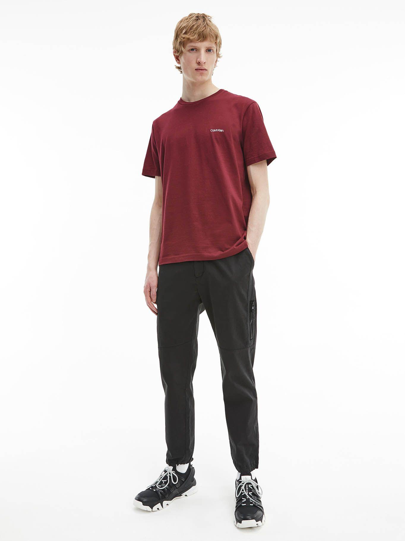 Polera Cotton Chest Logo Burdeo Calvin Klein-1