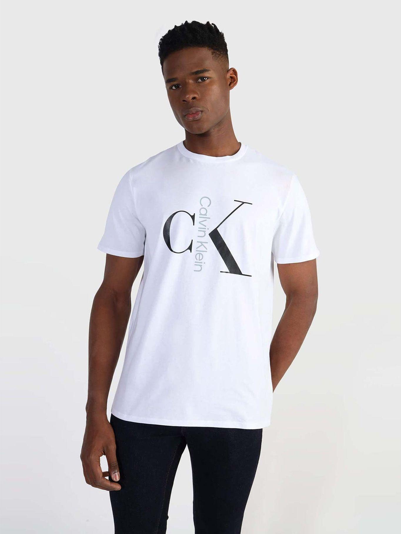 Polera Text Monogram Blanco Calvin Klein-0