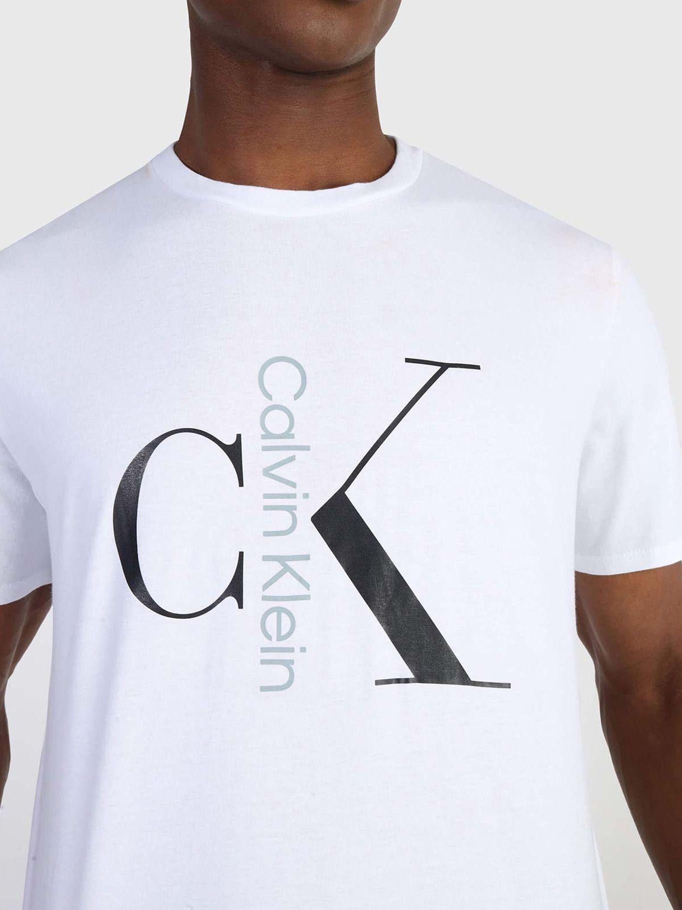 Polera Text Monogram Blanco Calvin Klein-3